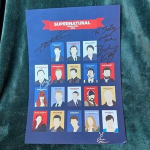 Supernatural Poster - Signed by Jensen Ackles, Mark  Sheppard